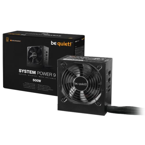Be Quiet! 500W System Power 9 CM PSU, Semi-Modular, Sleeve Bearing, 80+ Bronze, Dual 12V, Cont. Power