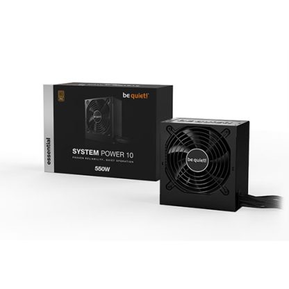 Be Quiet! 550W System Power 10 PSU, 80+ Bronze, Fully Wired, Strong 12V Rail, Temp. Controlled Fan