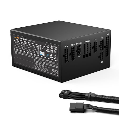 Be Quiet! 750W Power Zone 2 PSU, Fully Modular, 80+ Platinum, Cybenetics Platinum, Semi-Passive Zero-RPM Cooling, ATX 3.1, PCIe 5.1