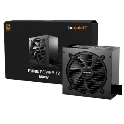 Be Quiet! 850W Pure Power 12 PSU, Fully Wired, Rifle Bearing Fan, 80+ Gold, ATX 3.1, PCIe 5.1