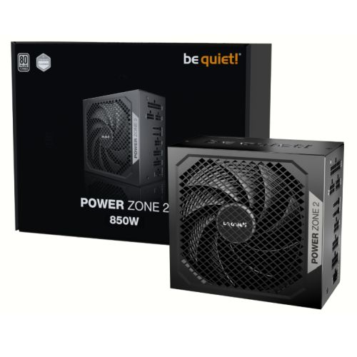 Be Quiet! 850W Power Zone 2 PSU, Fully Modular, 80+ Platinum, Cybenetics Platinum, Semi-Passive Zero-RPM Cooling, ATX 3.1, PCIe 5.1