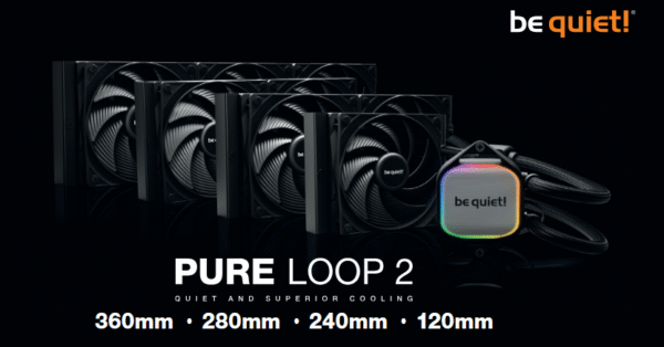Be Quiet! Pure Loop 2 120mm Liquid CPU Cooler, 1x Pure Wings 3 PWM Fans, ARGB Cooling Block