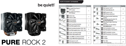 Be Quiet! BK006 Pure Rock 2 Heatsink & Fan, Intel & AMD Sockets, 12cm PWM Fan, 150W TDP