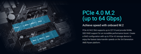 Asus PRIME B550M-A/CSM – Corporate Stable Model, AMD B550, AM4, Micro ATX, 4 DDR4, VGA, DVI, HDMI, PCIe4, 2x M.2