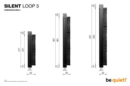 Be Quiet! Silent Loop 3 240mm ARGB Liquid CPU Cooler, 3-Chamber Pump, Large Fin Area, Silent Wings 4 PWM Fans, Black