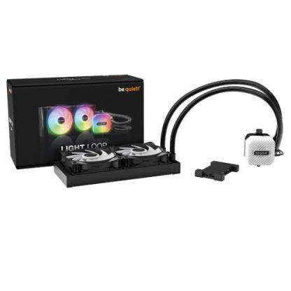Be Quiet! Light Loop 240mm ARGB Liquid CPU Cooler, 2x Light Wings LX PWM Fans, ARGB Cooling Block, ARGB-PWM-Hub