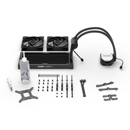 Be Quiet! Pure Loop 2 240mm Liquid CPU Cooler, 2x Pure Wings 3 PWM Fans, ARGB Cooling Block