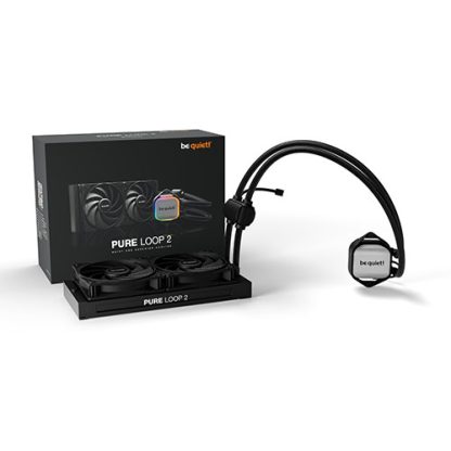 Be Quiet! Pure Loop 2 240mm Liquid CPU Cooler, 2x Pure Wings 3 PWM Fans, ARGB Cooling Block
