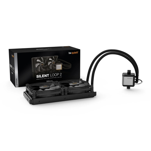 Be Quiet! Silent Loop 2 280mm ARGB Liquid CPU Cooler, Dampened & Adjustable Pump, 2 x 14cm Silent Wings 3 PWM Fans