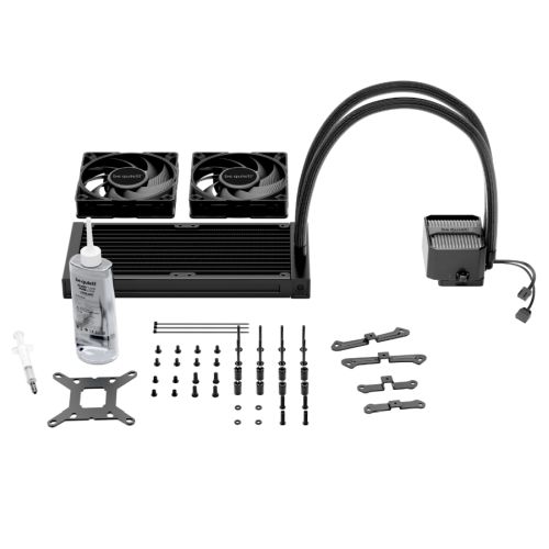 Be Quiet! Silent Loop 3 240mm ARGB Liquid CPU Cooler, 3-Chamber Pump, Large Fin Area, Silent Wings 4 PWM Fans, Black